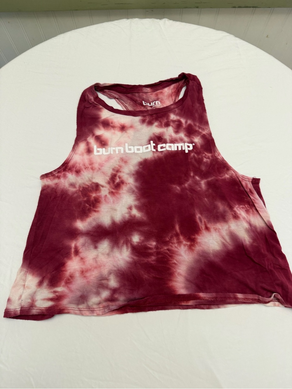 Burn Boot Camp Women's Maroon Tie-Dye Muscle Tank
